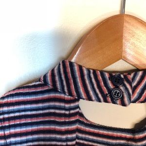 Love, Fire Pink and Blue Striped Dress